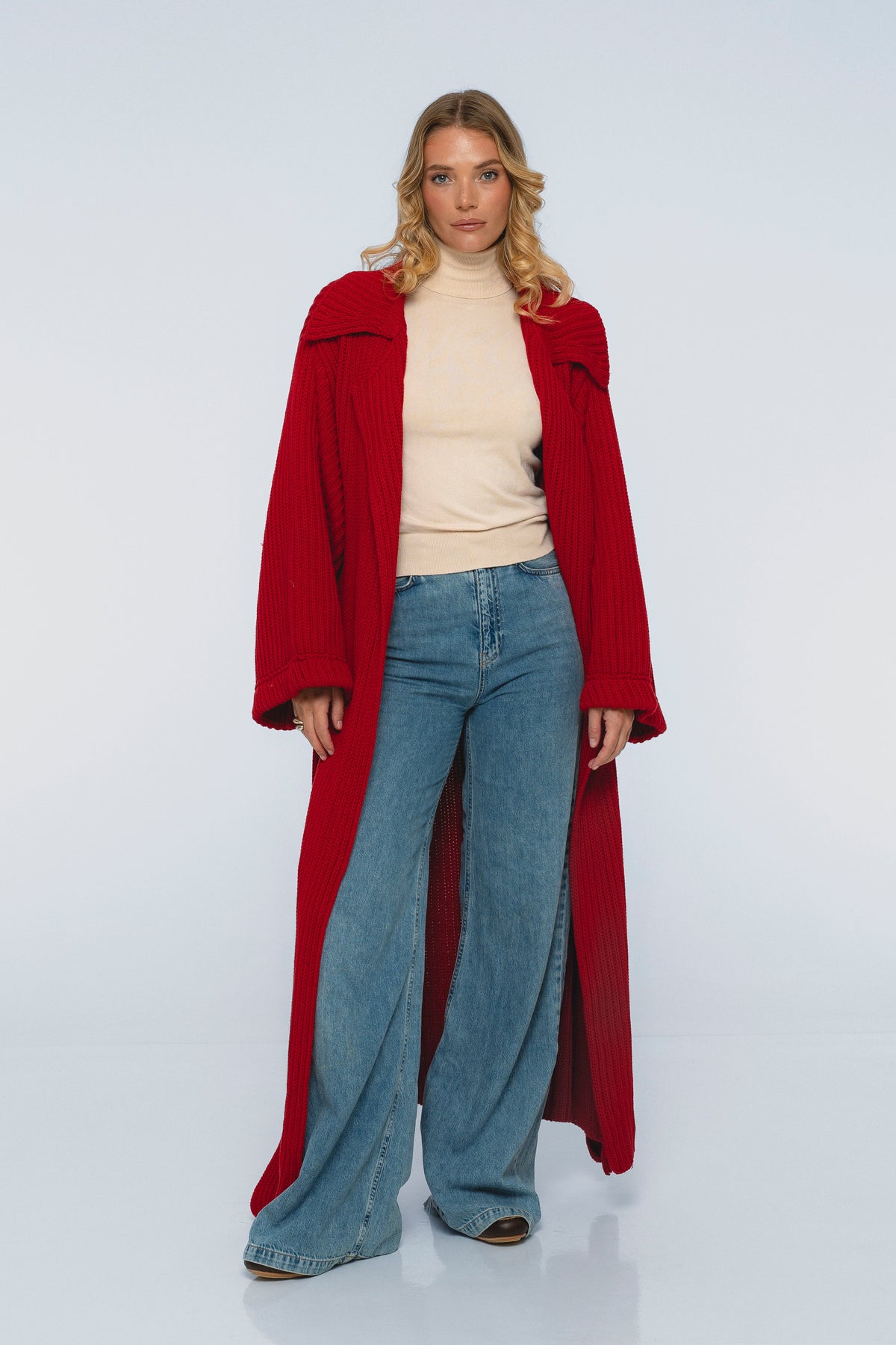 Warm Night Long Knitted Coat-1