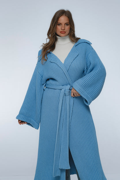 Warm Night Long Knitted Coat-4