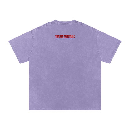 Snow Washed Oversized Cotton T-Shirt