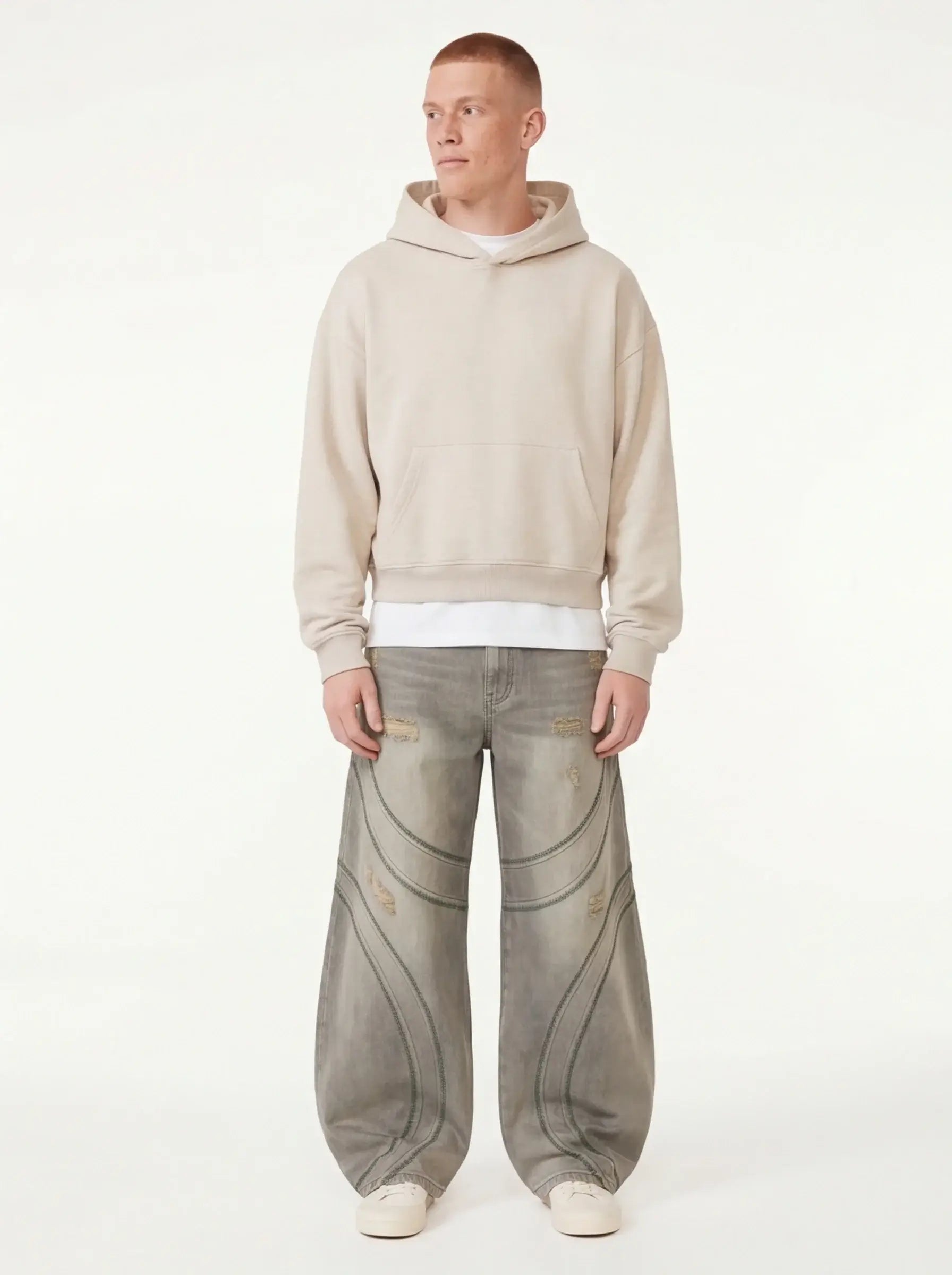 Atelier Brushed Sleek Jeans Men’s Tailored Fit Luxury Streetwear Denim-3