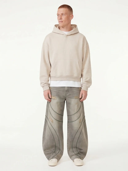Atelier Brushed Sleek Jeans Men’s Tailored Fit Luxury Streetwear Denim-3