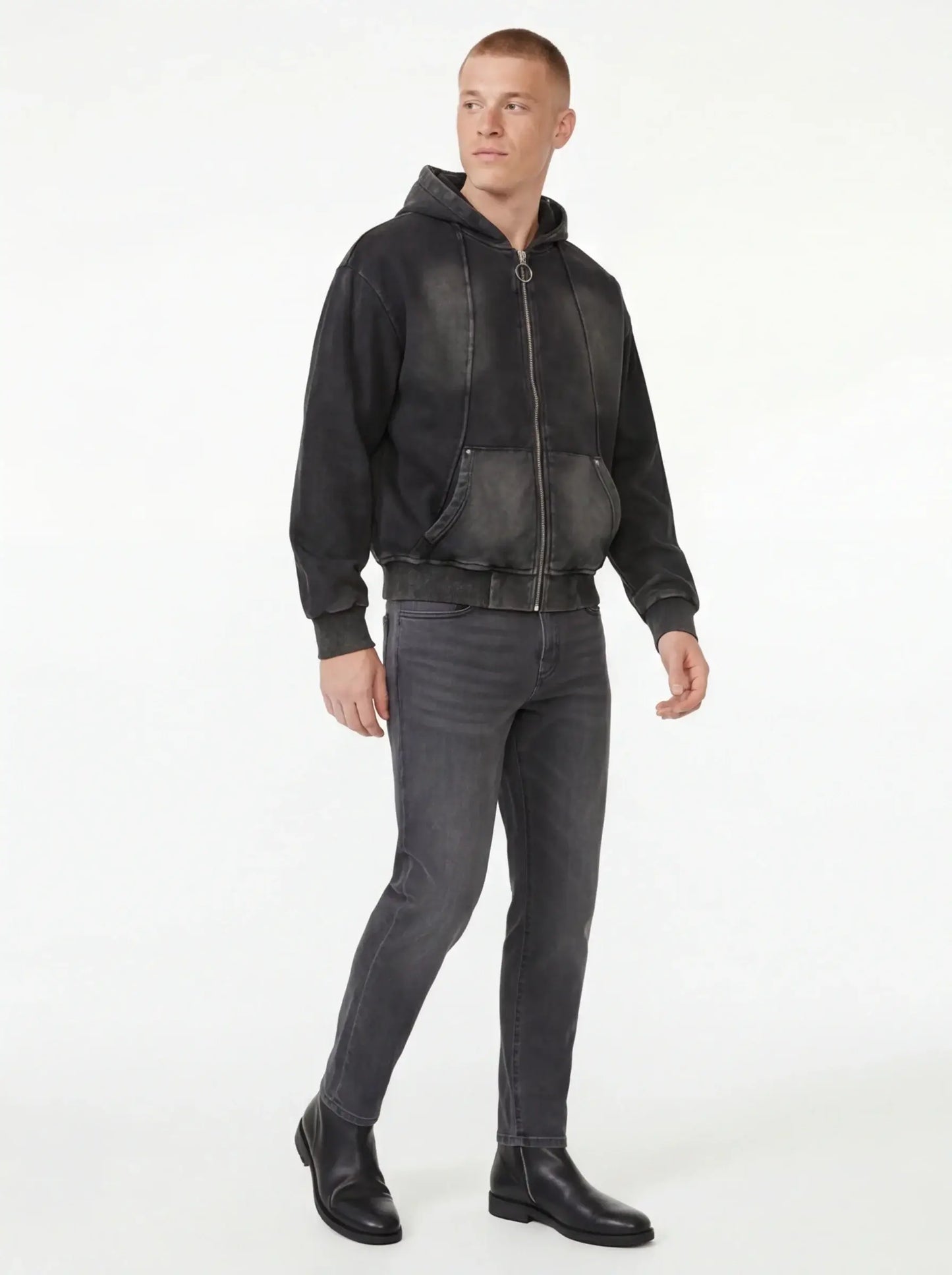 Thermal Elevated Crewneck Hoodie Luxury Insulated Streetwear for Men-3