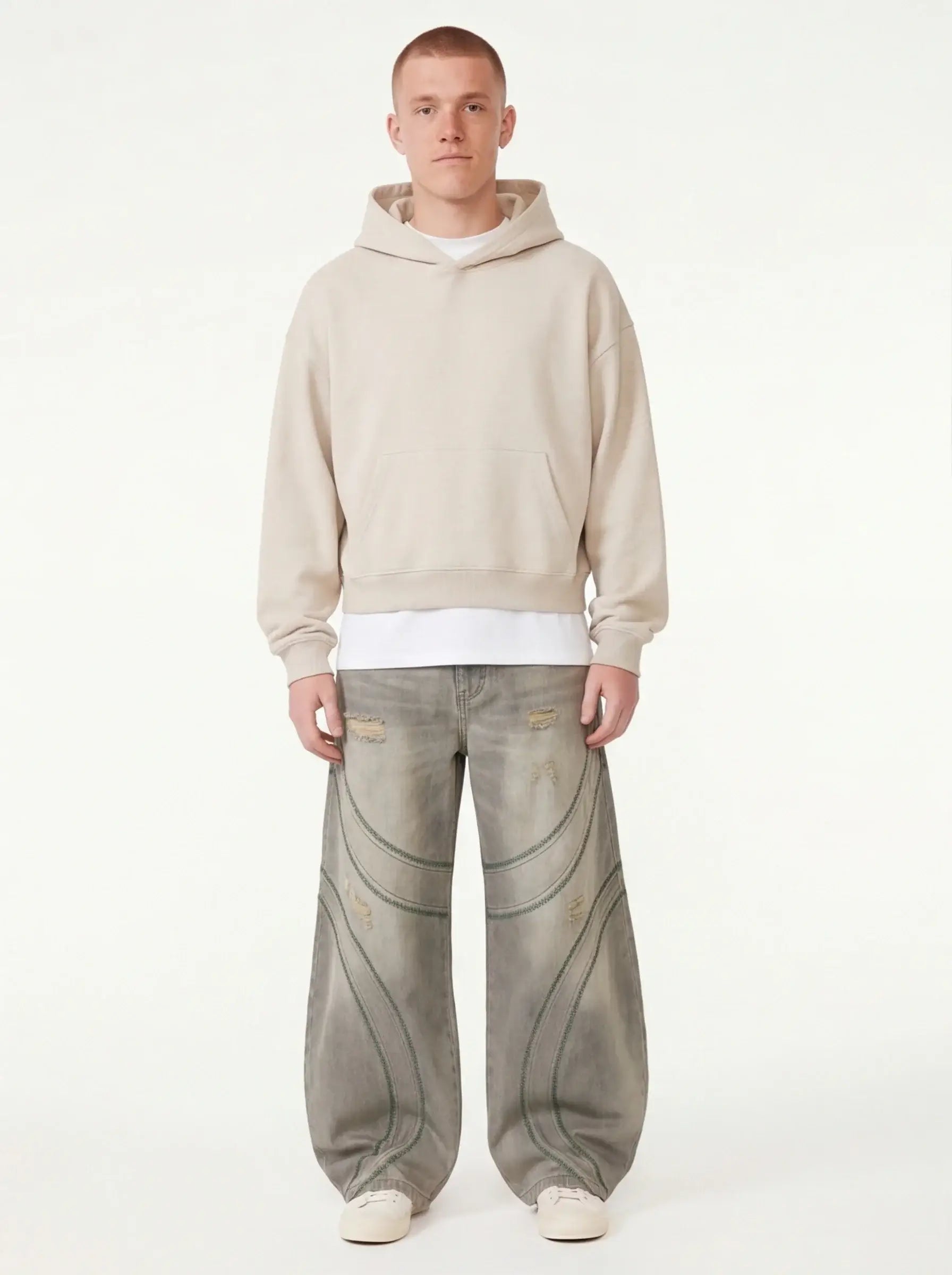 Atelier Brushed Sleek Jeans Men’s Tailored Fit Luxury Streetwear Denim-1