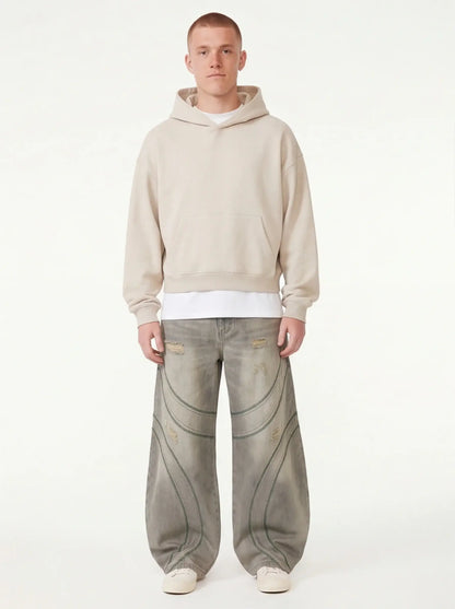 Atelier Brushed Sleek Jeans Men’s Tailored Fit Luxury Streetwear Denim-1