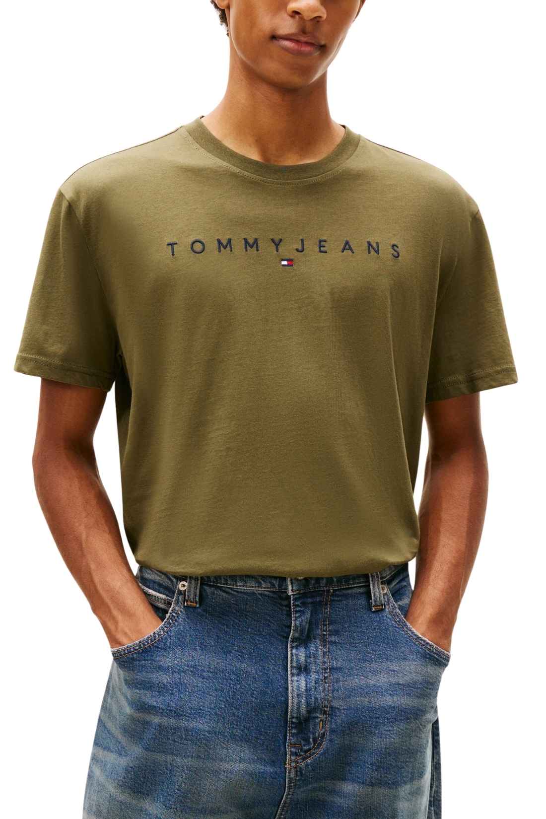 TOMMY JEANS - Men's T-shirt with linear logo