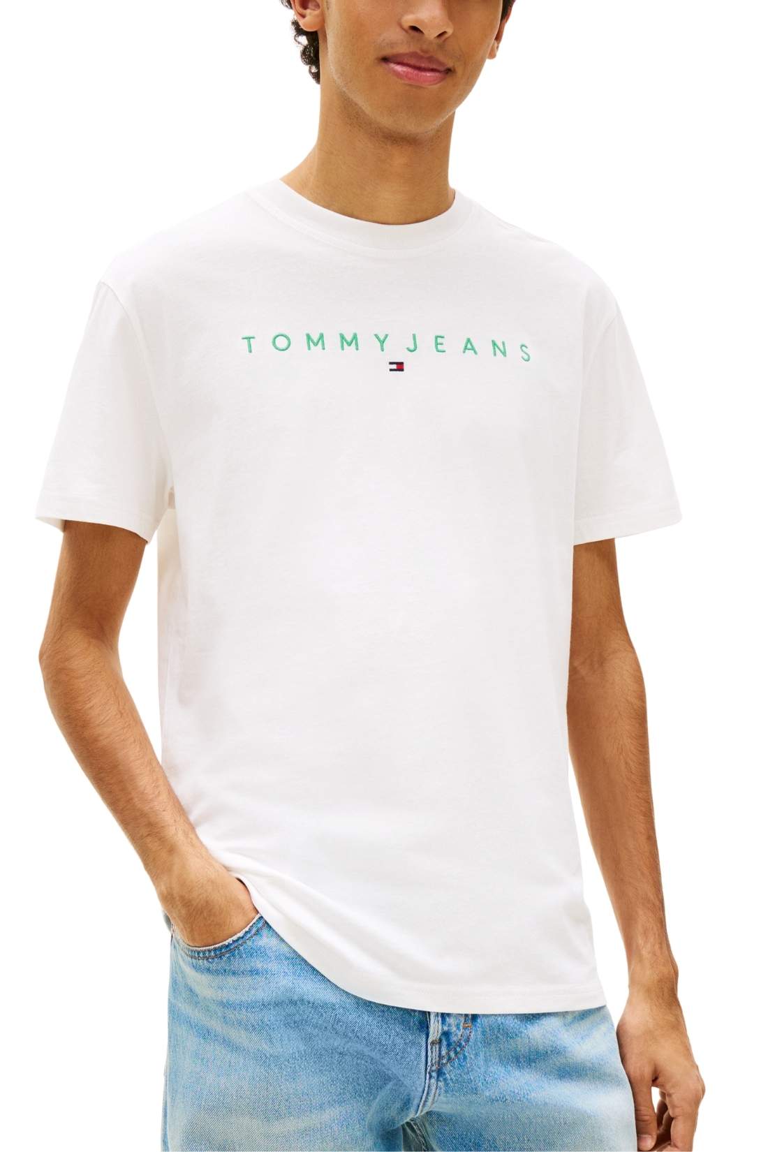 TOMMY JEANS - Men's T-shirt with linear logo