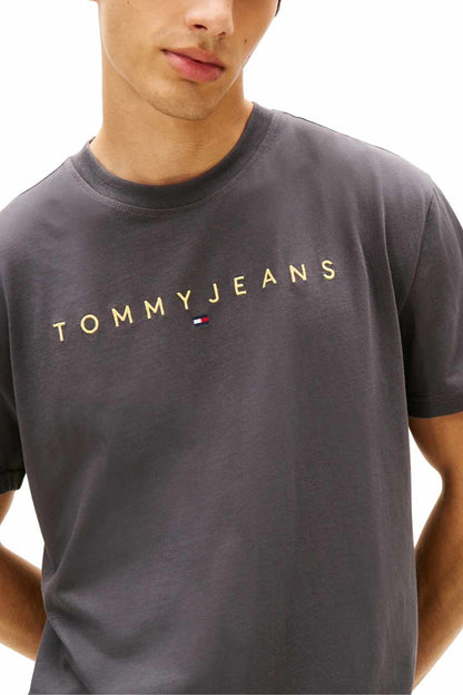TOMMY JEANS - Men's T-shirt with linear logo