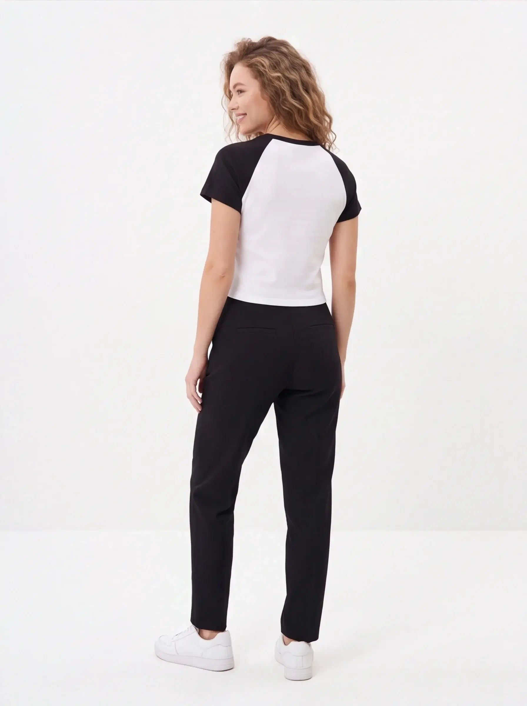 Women’s Micro Rib Raglan Baby Tee Soft Fitted Stretchy Baseball Shirt-4