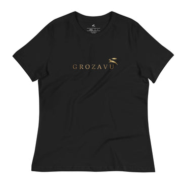 High Exclusive Tee Luxury Streetwear Women’s Black Tailored Fit Grozavu Icons-0