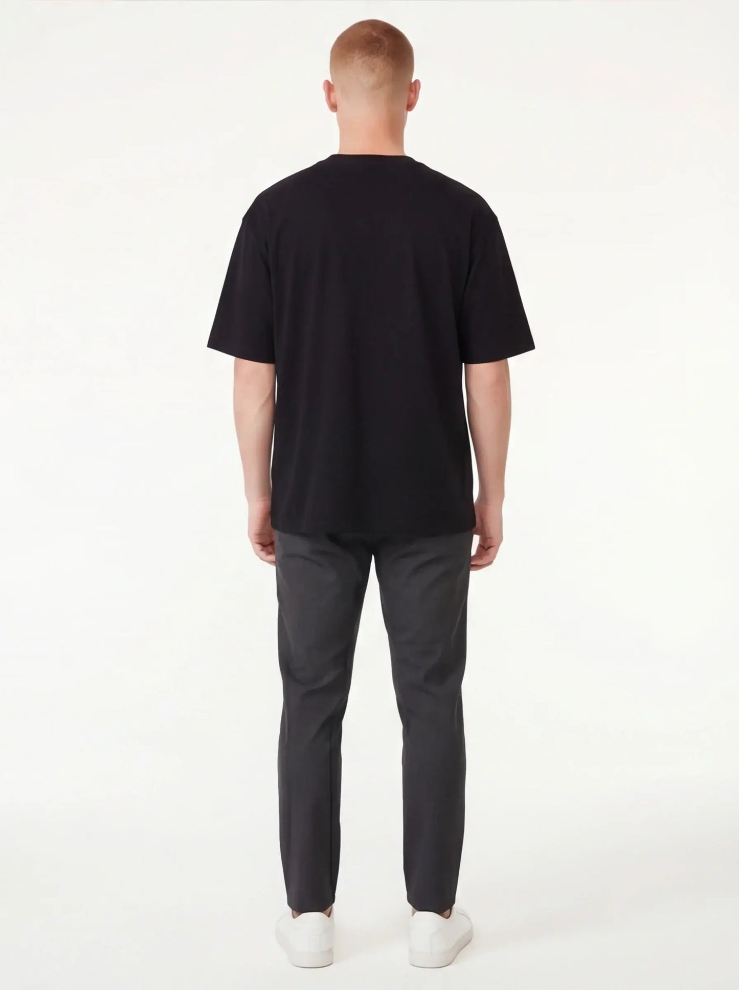 Organic Elevated Top Luxury Streetwear Men Tailored Fit Black T-Shirt-4