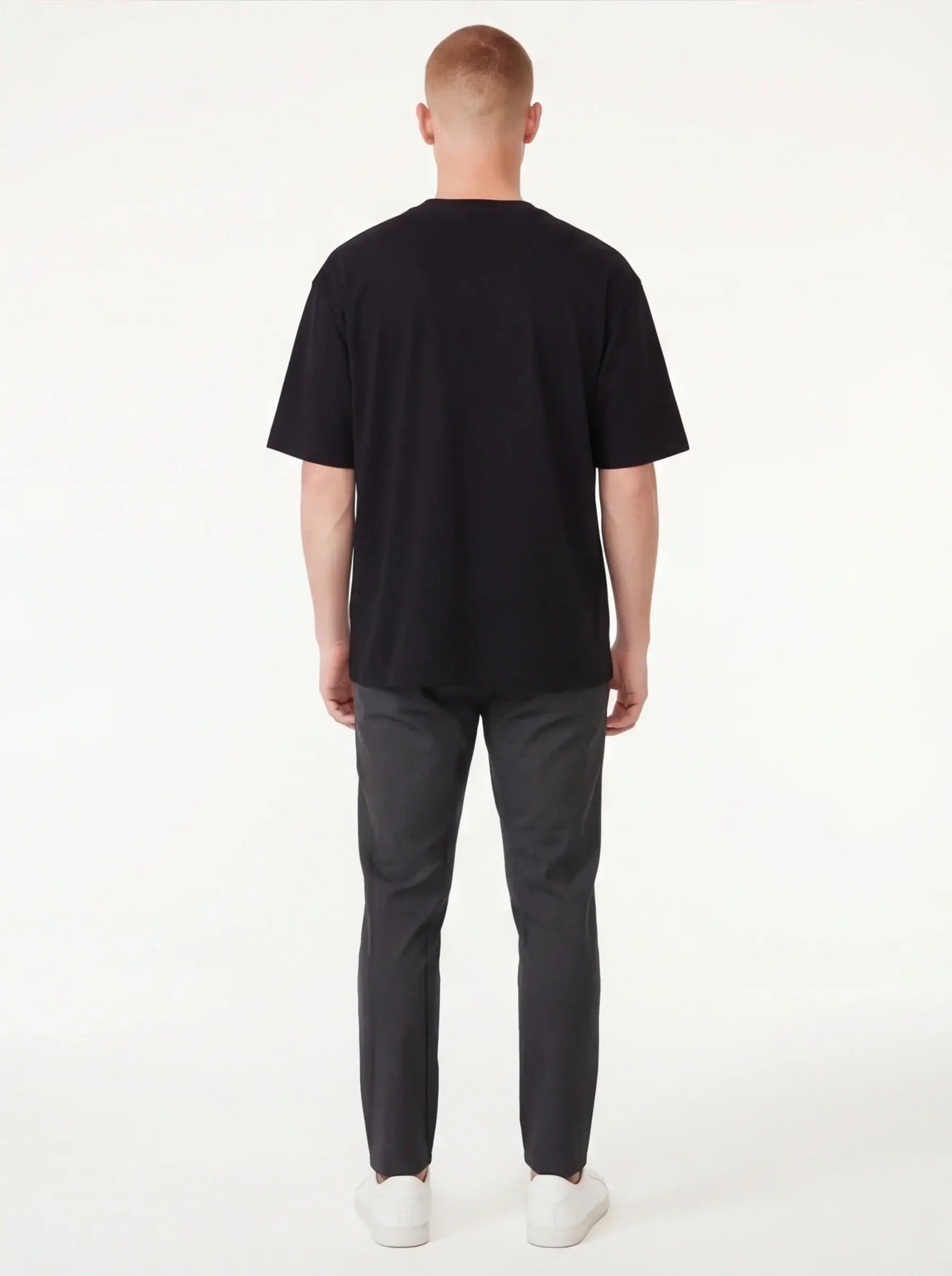 Organic Elevated Top Luxury Streetwear Men Tailored Fit Black T-Shirt-4