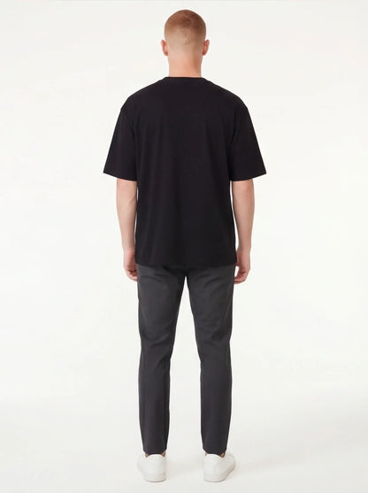 Organic Elevated Top Luxury Streetwear Men Tailored Fit Black T-Shirt-4