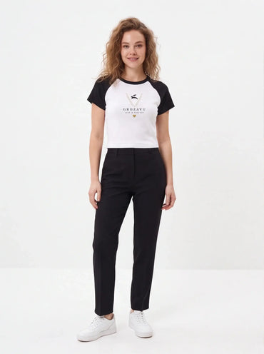 Women’s Micro Rib Raglan Baby Tee Soft Fitted Stretchy Baseball Shirt-1