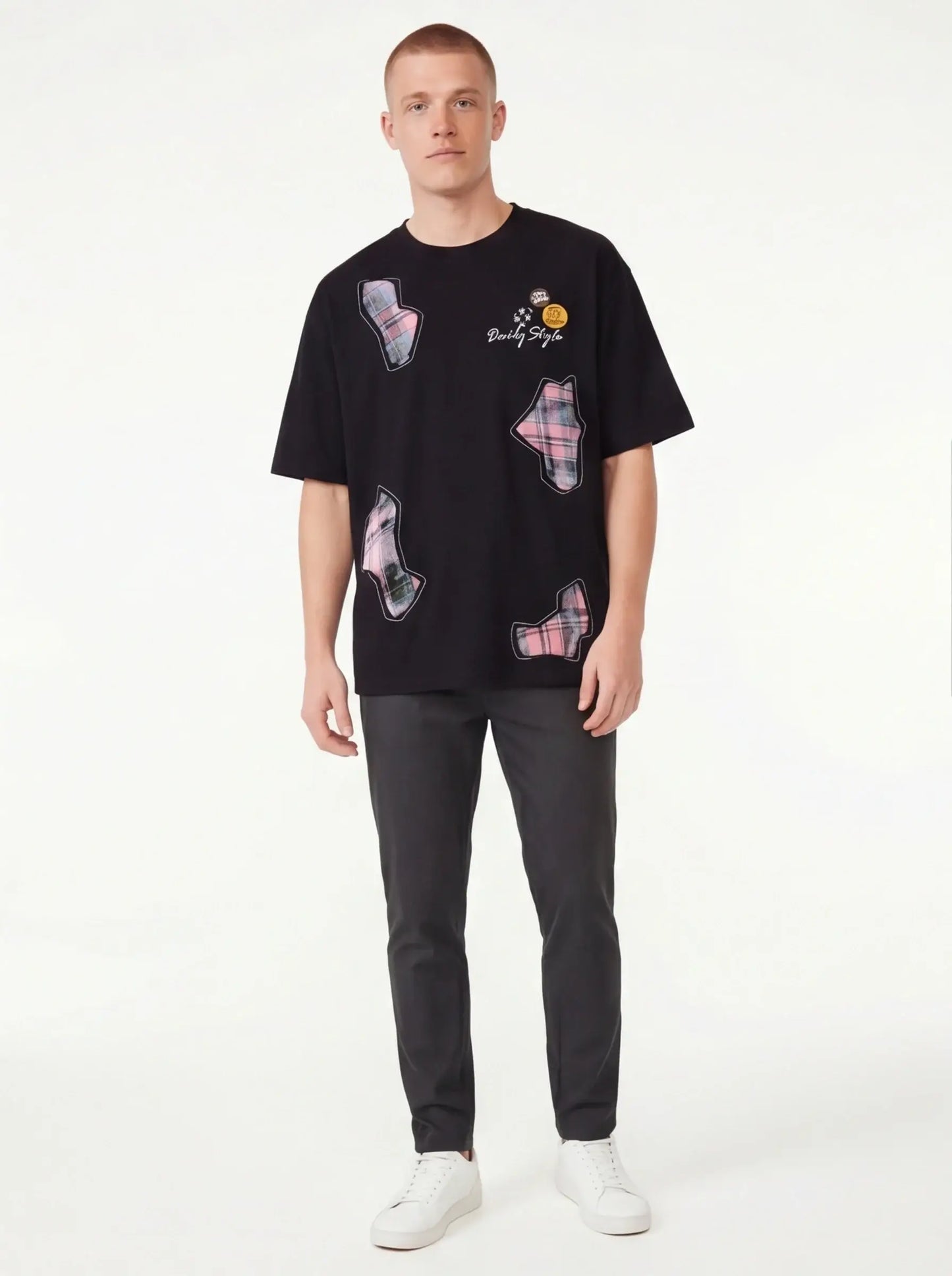 Organic Elevated Top Luxury Streetwear Men Tailored Fit Black T-Shirt-1