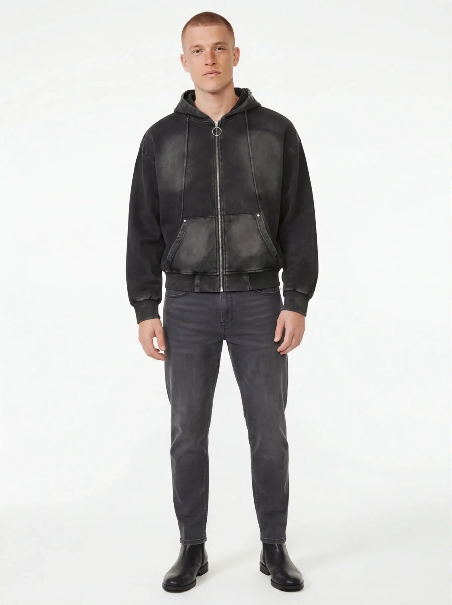 Thermal Elevated Crewneck Hoodie Luxury Insulated Streetwear for Men-1
