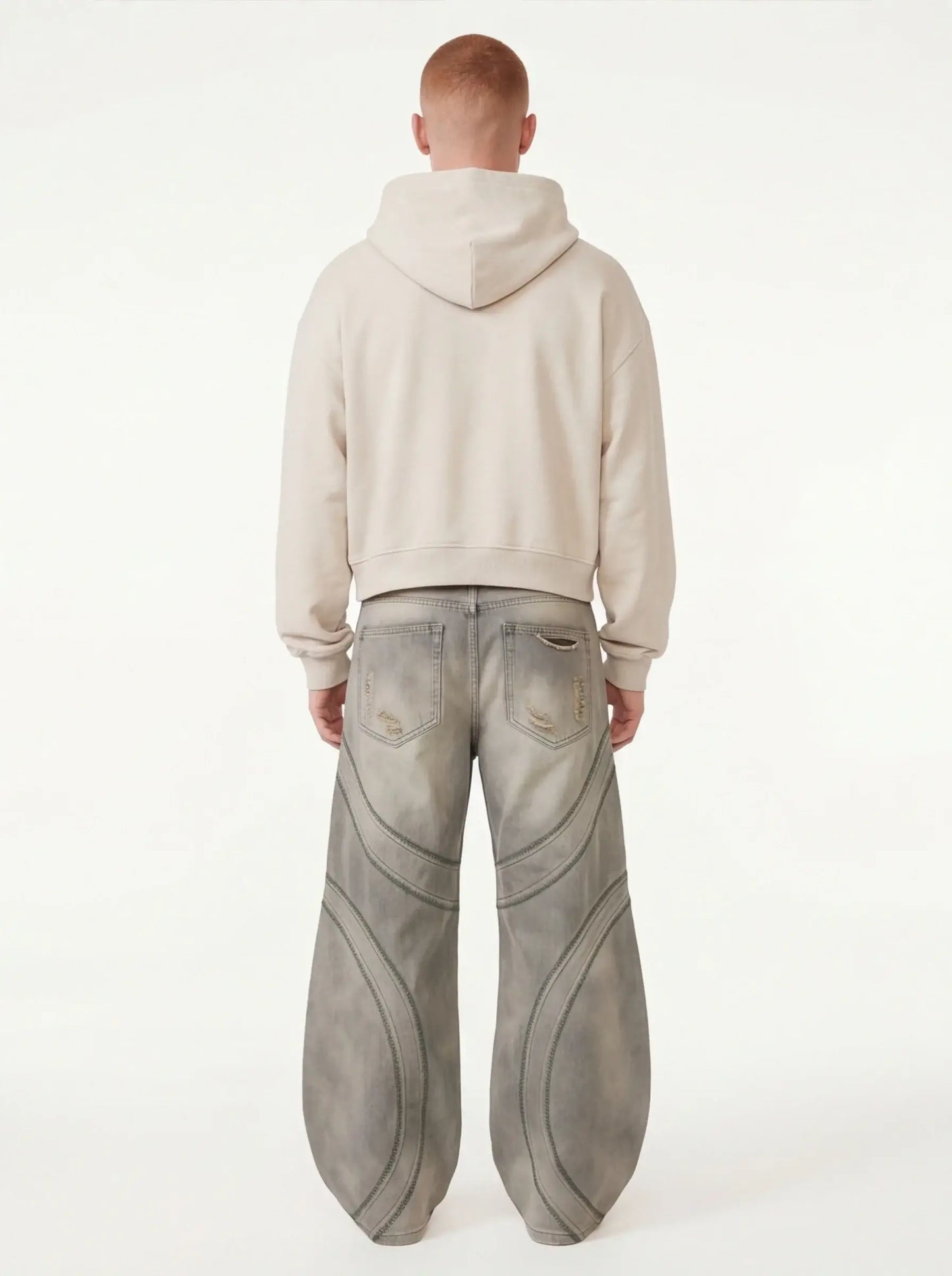 Atelier Brushed Sleek Jeans Men’s Tailored Fit Luxury Streetwear Denim-4