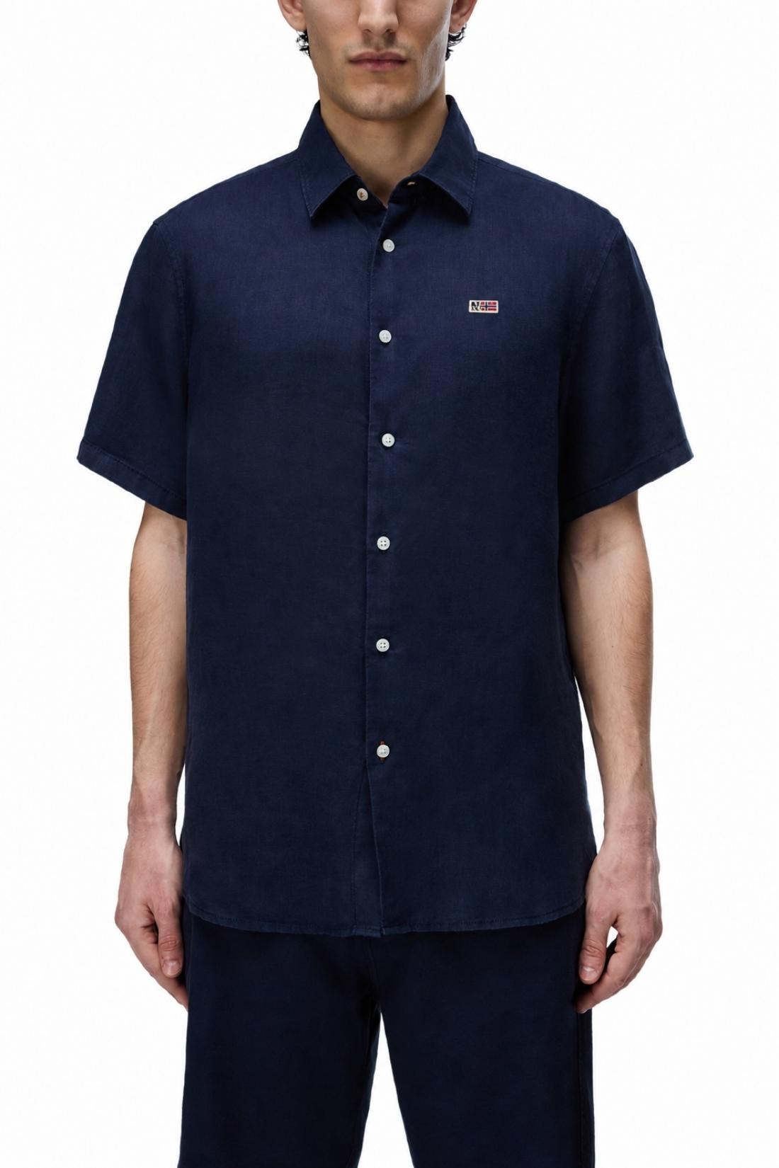 NAPAPIJRI - Men's Gilbert Short-Sleeve Linen Shirt