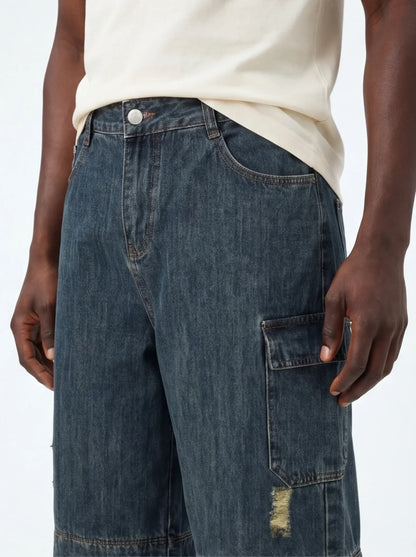 Elevated Egyptian Cotton Three-Quarter Pants Luxury Streetwear for Men-2