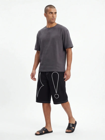 Egyptian Cotton Sleek Shorts Men Luxury Streetwear Tailored Fit Premium Urban Fashion-3