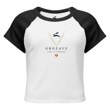Women’s Micro Rib Raglan Baby Tee Soft Fitted Stretchy Baseball Shirt-0
