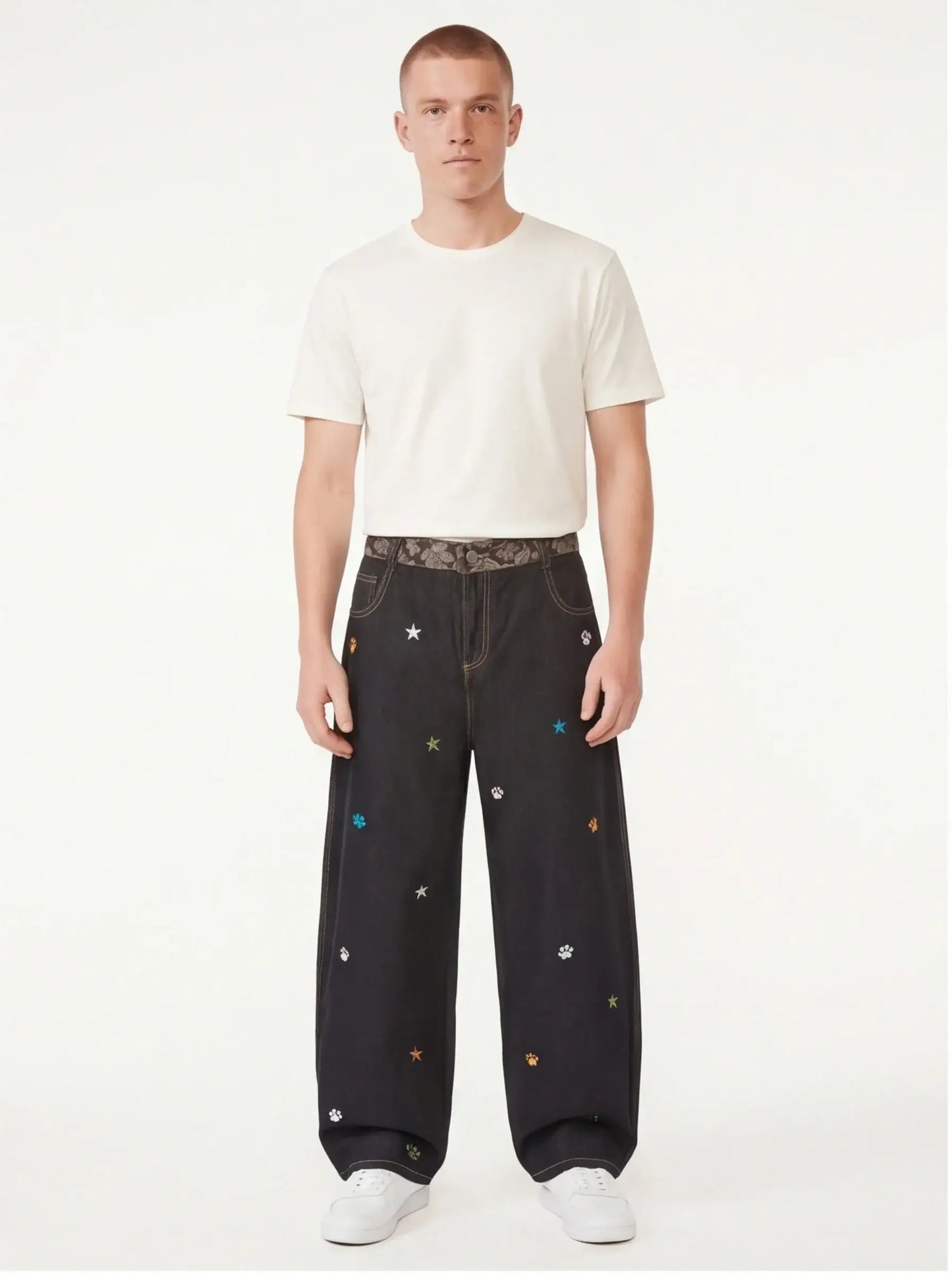 Brushed Sleek Jeans Men Luxury Streetwear Tailored Fit Premium Urban Pants-2