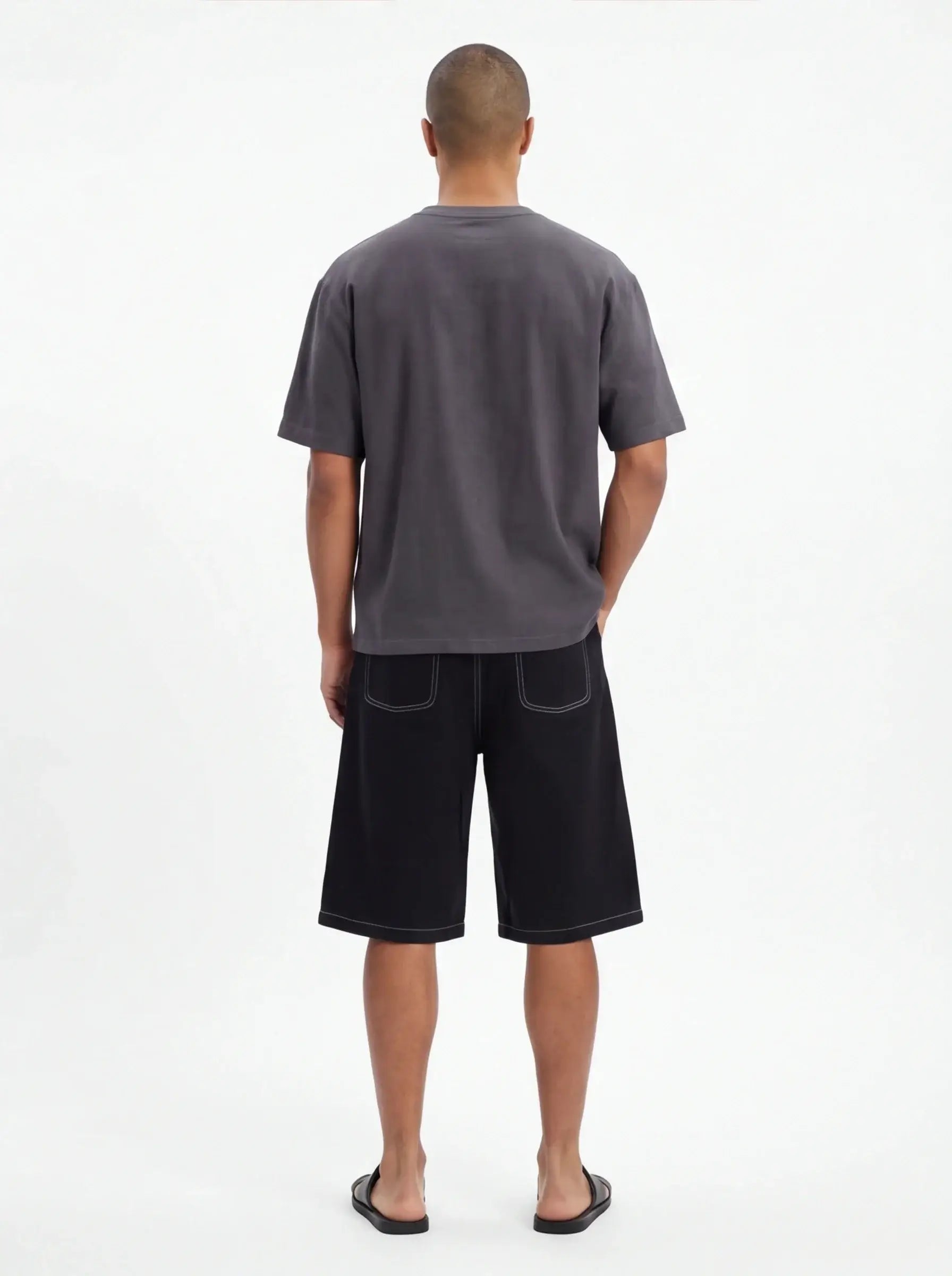 Egyptian Cotton Sleek Shorts Men Luxury Streetwear Tailored Fit Premium Urban Fashion-4